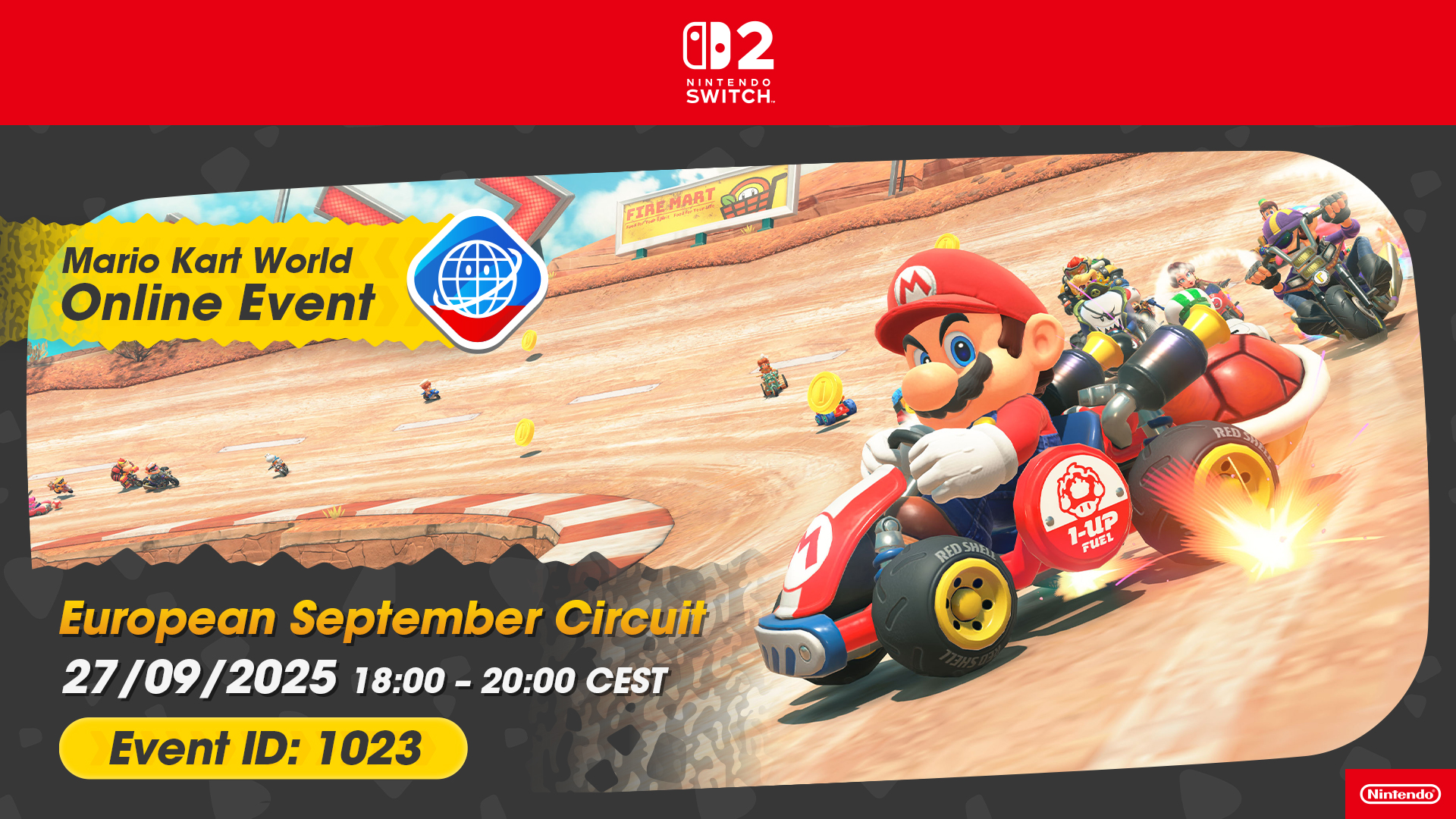 Deltag i den første europæiske Mario Kart World-online-event nogensinde!