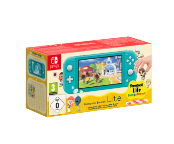 Nintendo Switch Lite – Turquoise + Tomodachi Life: Living the Dream