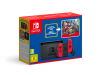 Nintendo Switch console (red) + Super Mario Odyssey download code + The Super Mario Bros. Movie stickers